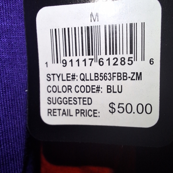 NFL Buffalo Bills Blue and Red Lace-Up Long Sleeve Shirt In A Size Medium. NWT - Picture 3 of 11